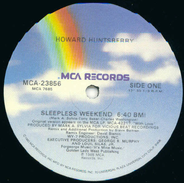 Howard Huntsberry : Sleepless Weekend (12", Single)