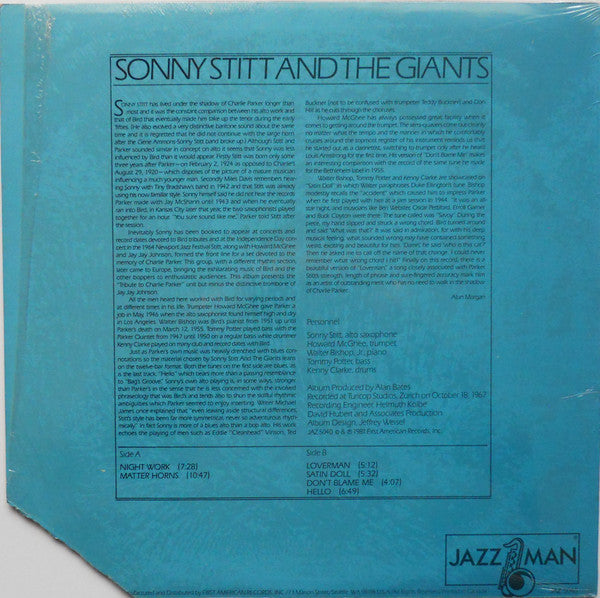 Sonny Stitt & The Giants : Night Work (LP, Album, RE)