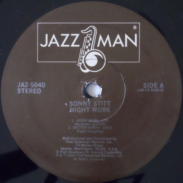 Sonny Stitt & The Giants : Night Work (LP, Album, RE)