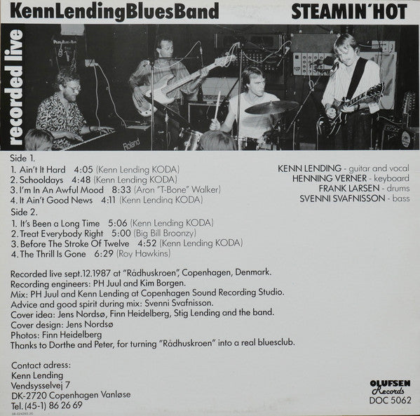 Kenn Lending Blues Band : Steamin' Hot (LP)