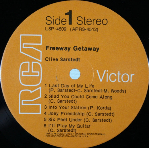 Clive Sarstedt : Freeway Getaway (LP, Album)