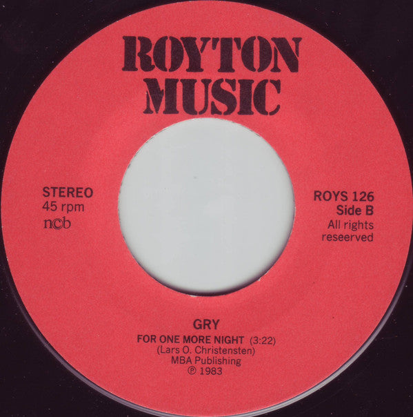 Gry (3) : Strangely Erotic / For One More Night (7", Single)