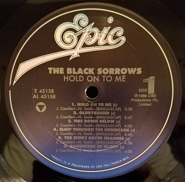 The Black Sorrows : Hold On To Me (LP, Album)