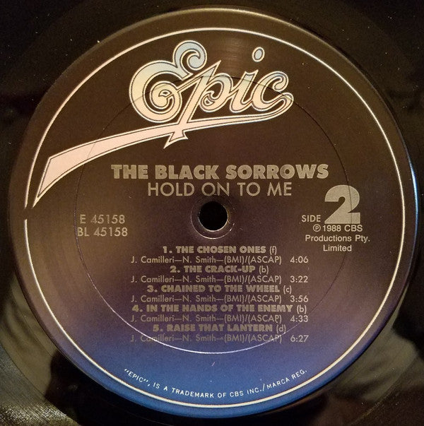 The Black Sorrows : Hold On To Me (LP, Album)