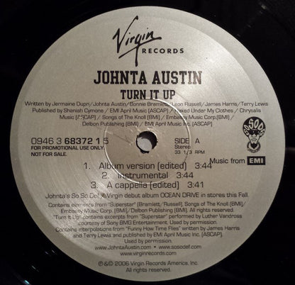 Johnta Austin : Turn It Up (12", Promo)