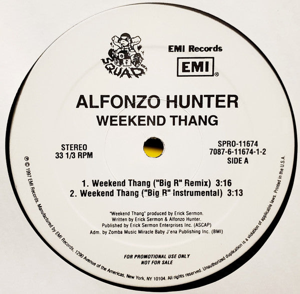 Alfonzo Hunter : Weekend Thang (Remix) (12", Promo)