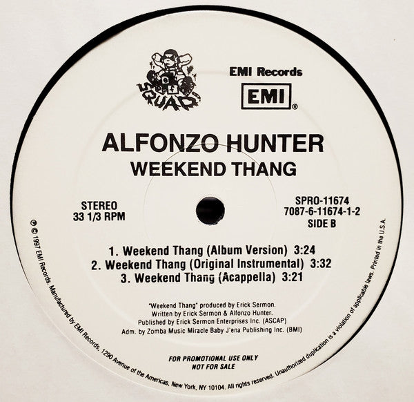 Alfonzo Hunter : Weekend Thang (Remix) (12", Promo)