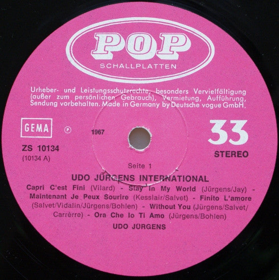 Udo Jürgens : International (LP, Comp)