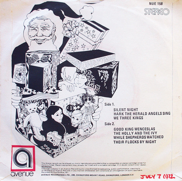 Alan Caddy Orchestra & Singers : Christmas Carols (7")