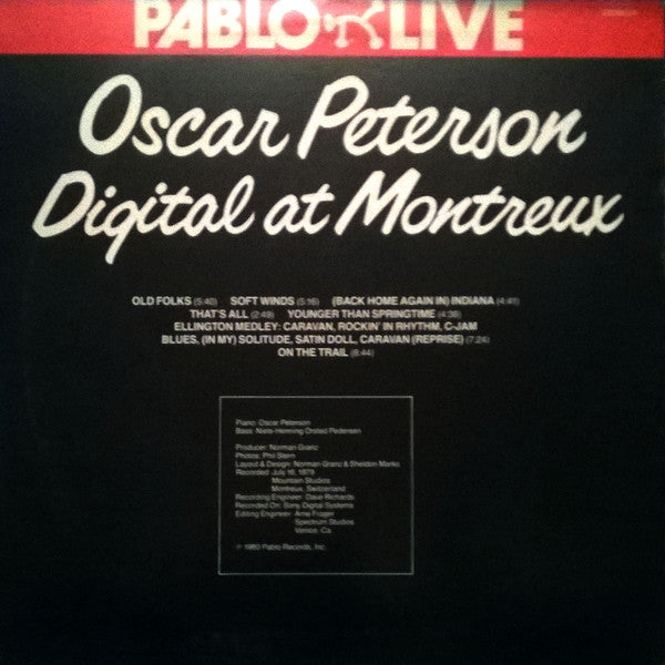 Oscar Peterson : Digital At Montreux (LP, Album, Red)