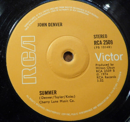 John Denver : Sweet Surrender (7", Single)