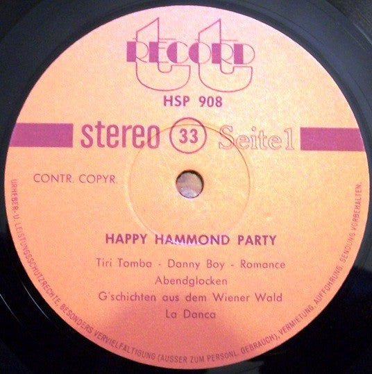 Unknown Artist : Happy Hammond Party (LP, Album)