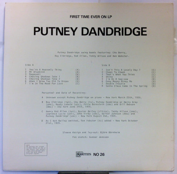 Putney Dandridge : Vol. 1 (A Chronological Study In Three Vols) (LP, Comp)