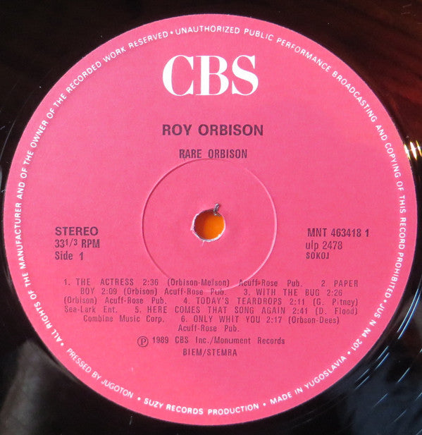 Roy Orbison : Rare Orbison (LP, Comp)