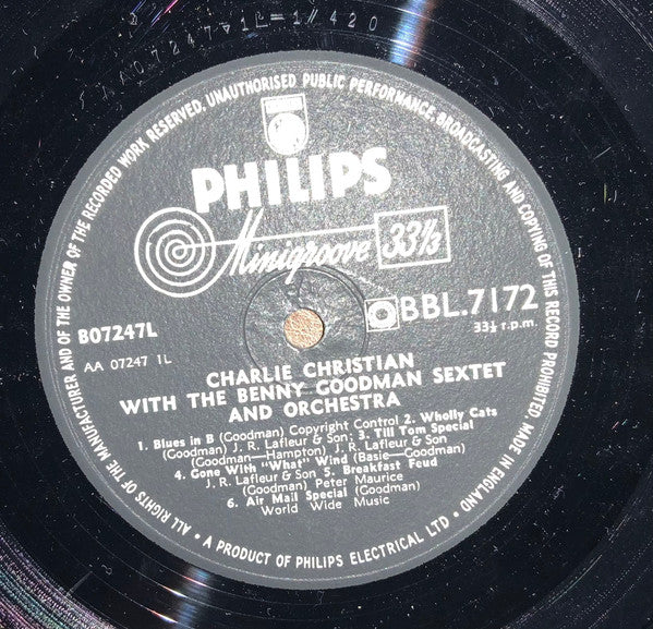 Charlie Christian With Benny Goodman Sextet And Benny Goodman And His Orchestra : With The Benny Goodman Sextet And Orchestra (LP, Comp)