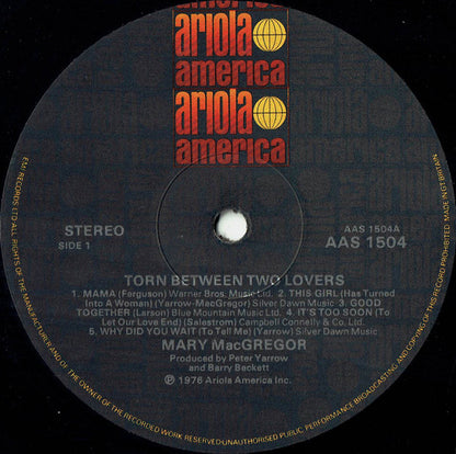 Mary MacGregor : Torn Between Two Lovers (LP, Album)