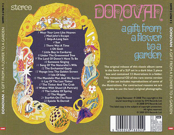 Donovan : A Gift From A Flower To A Garden (CD, Album, RE, RM)