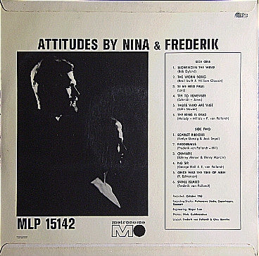 Nina & Frederik With Jørn Grauengaards Orkester : Attitudes (LP, Album)