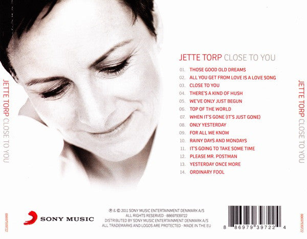 Jette Torp : Close To You: 14 Enestående Carpenters Klassikere (CD, Album)