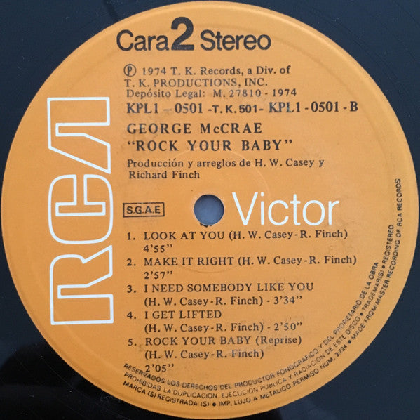 George McCrae : Rock Your Baby (LP, Album)