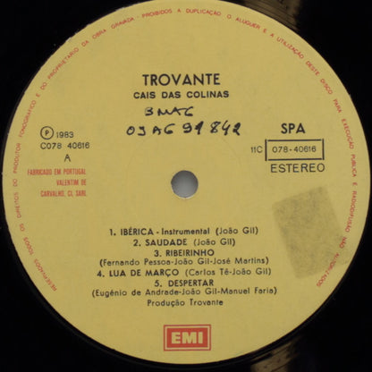 Trovante : Cais Das Colinas (LP, Album)