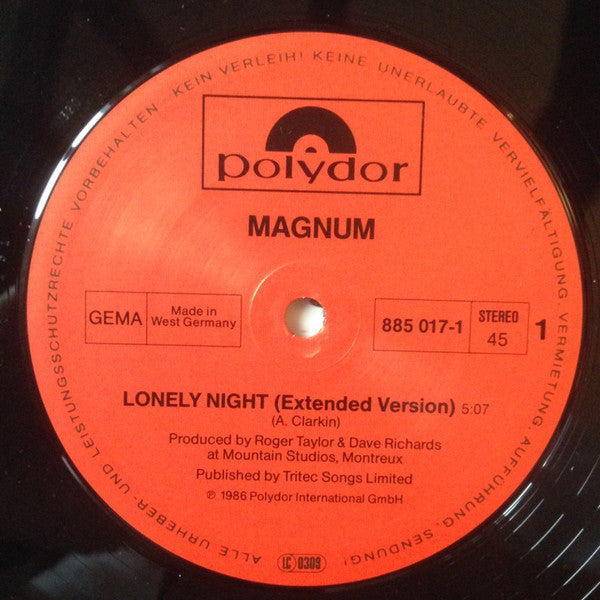 Magnum (3) : Lonely Night (Extended Version) (12")