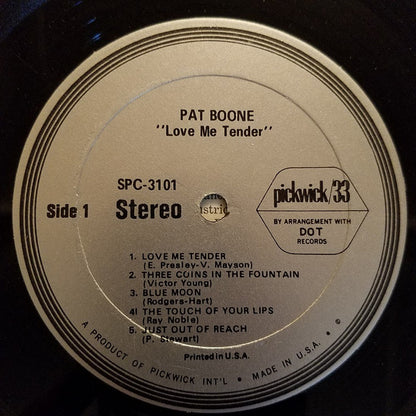 Pat Boone : Love Me Tender (LP, Album)