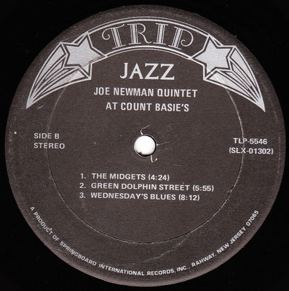 Joe Newman Quintet : Joe Newman Quintet At Count Basie's (LP, Album, RE)