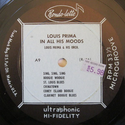 Louis Prima : In All His Moods (LP, Mono)