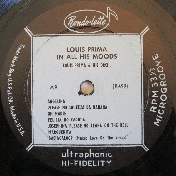 Louis Prima : In All His Moods (LP, Mono)