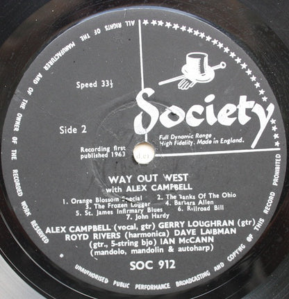 Alex Campbell (2) : Way Out West (LP, Album)