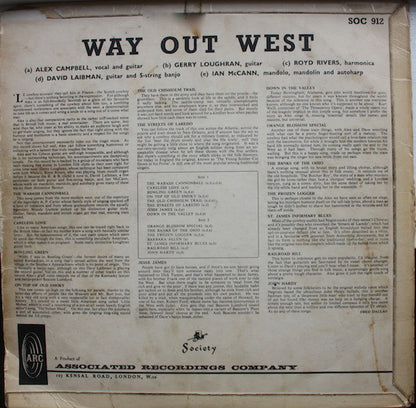 Alex Campbell (2) : Way Out West (LP, Album)