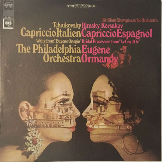 Pyotr Ilyich Tchaikovsky / Nikolai Rimsky-Korsakov - The Philadelphia Orchestra, Eugene Ormandy : Capriccio Italien / Capriccio Espagnol (LP, Album)