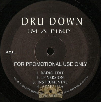 Dru Down : I'm A Pimp  /  Money (12", Promo)