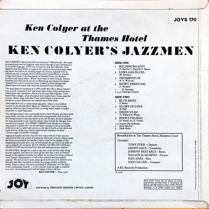 Ken Colyer's Jazzmen : Ken Colyer At The Thames Hotel (LP, Album)