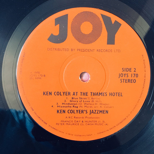 Ken Colyer's Jazzmen : Ken Colyer At The Thames Hotel (LP, Album)