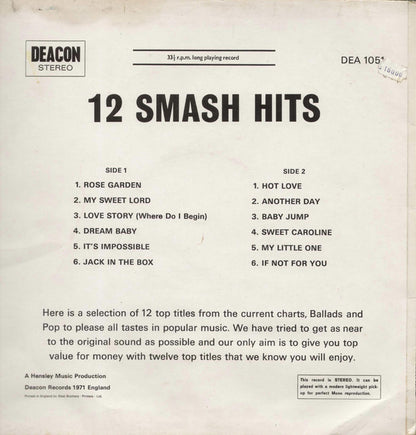 Unknown Artist : 12 Smash Hits (LP)