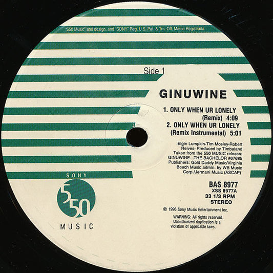 Ginuwine : Only When UR Lonely (12")