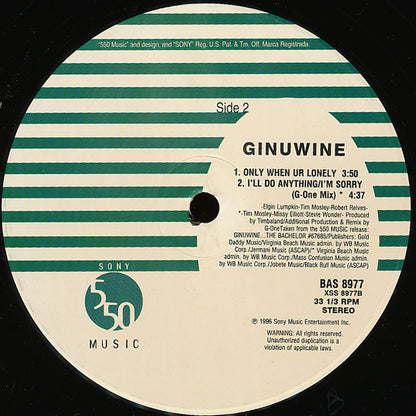 Ginuwine : Only When UR Lonely (12")