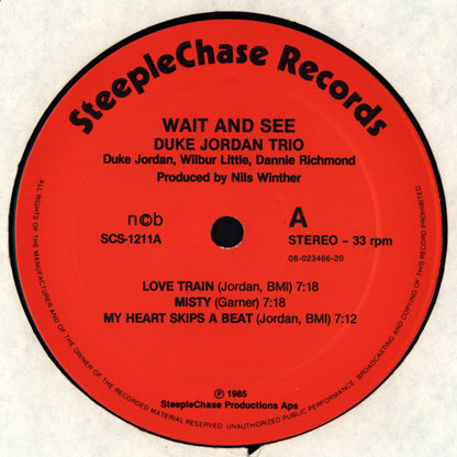 Duke Jordan Trio : Wait And See (LP, Album)