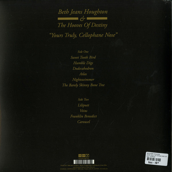 Beth Jeans Houghton & The Hooves Of Destiny : Yours Truly, Cellophane Nose (LP, Album + CD, Album)