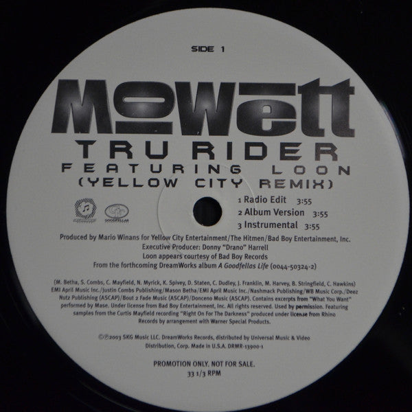 Mowett Featuring Loon : Tru Rider (12", Promo)