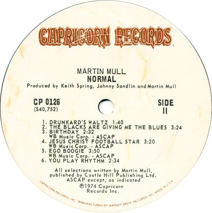 Martin Mull : Normal (LP, Album, Ter)