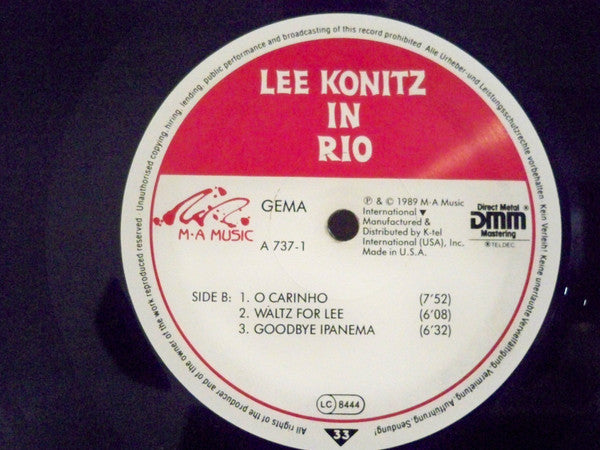 Lee Konitz : In Rio (LP, Album)