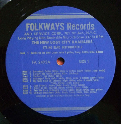 The New Lost City Ramblers : String Band Instrumentals (LP, RE)