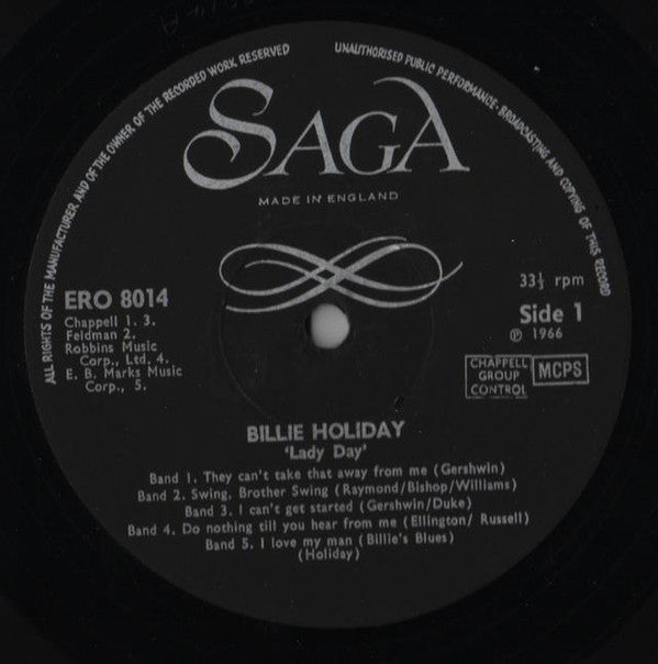 Billie Holiday : Lady Day (LP, Comp)