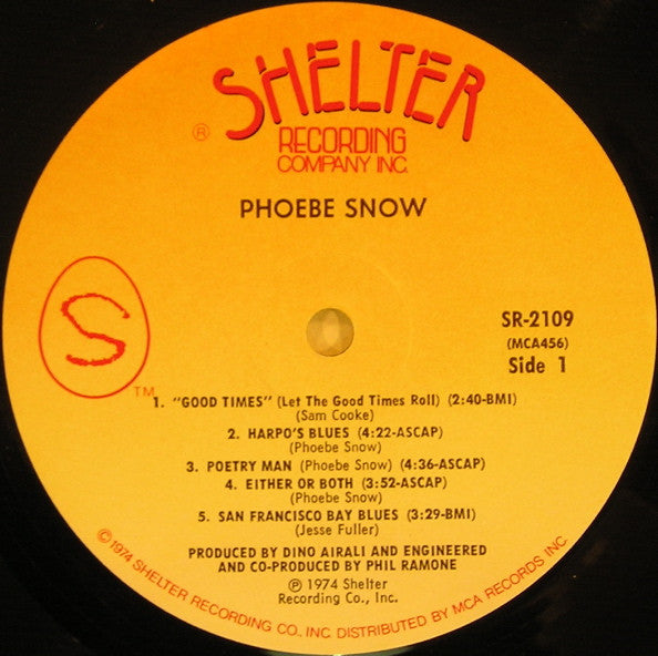 Phoebe Snow : Phoebe Snow (LP, Album, Pin)