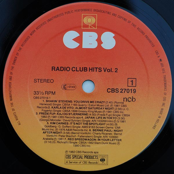 Various : Radio Clubhits Vol. 2 (LP, Comp)