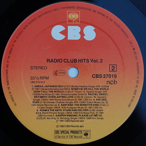 Various : Radio Clubhits Vol. 2 (LP, Comp)