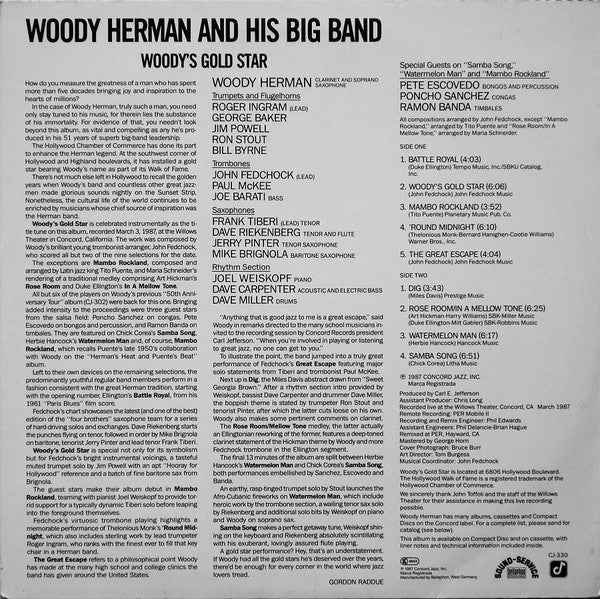 The Woody Herman Big Band : Woody's Gold Star (LP, Album)